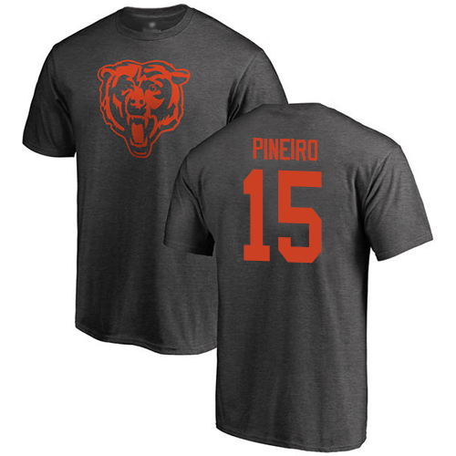 Chicago Bears Men Ash Eddy Pineiro One Color NFL Football #15 T Shirt